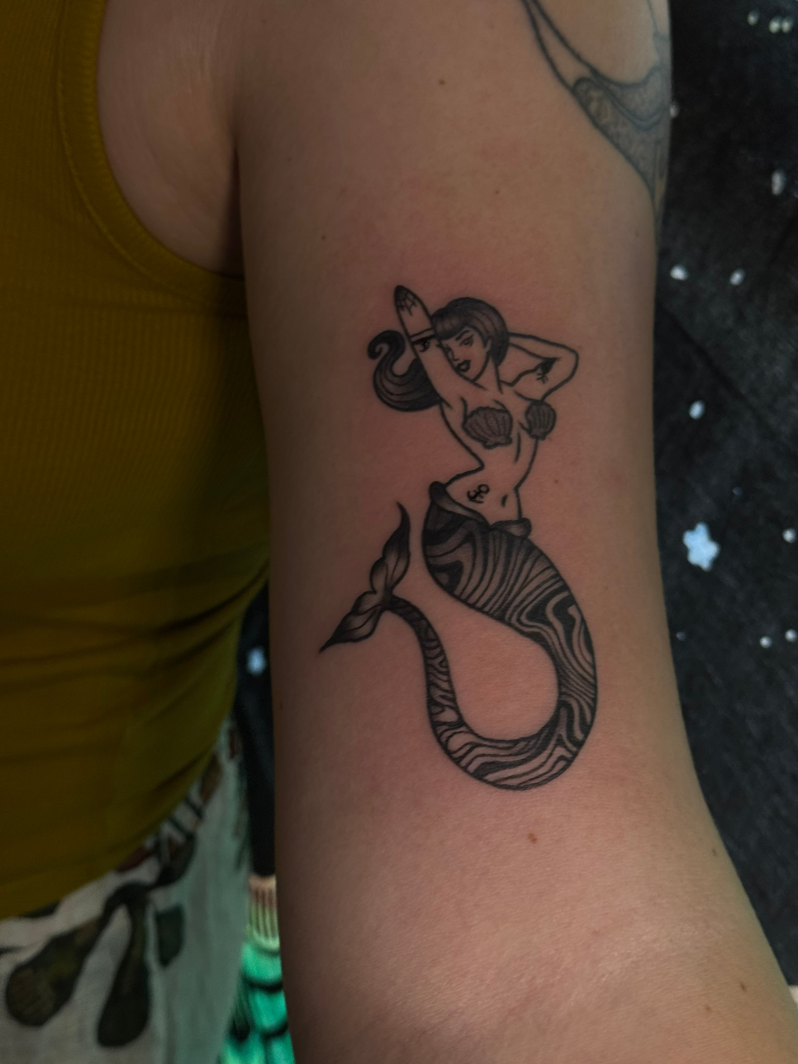 Traditional Mermaid Tattoo